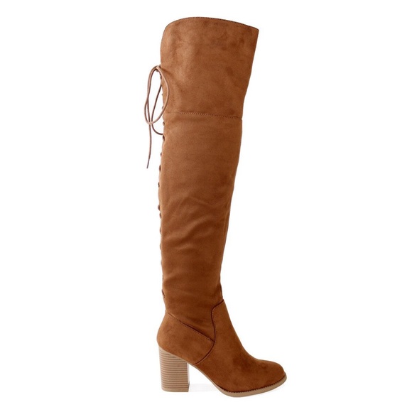 aspen-chestnut-suede-over the knee boots - Picture 4 of 6
